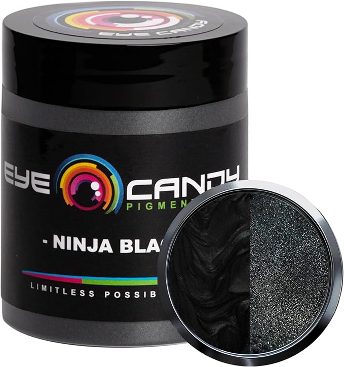 Eye Candy Premium Mica Powder Pigment “Ninja Black” Multipurpose DIY Arts and by EyeCandyPigments