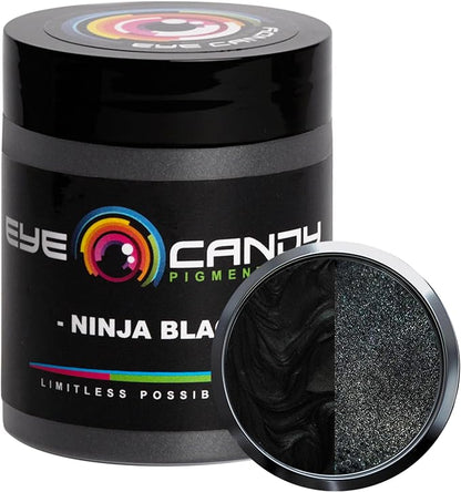 Eye Candy Premium Mica Powder Pigment “Ninja Black” Multipurpose DIY Arts and by EyeCandyPigments