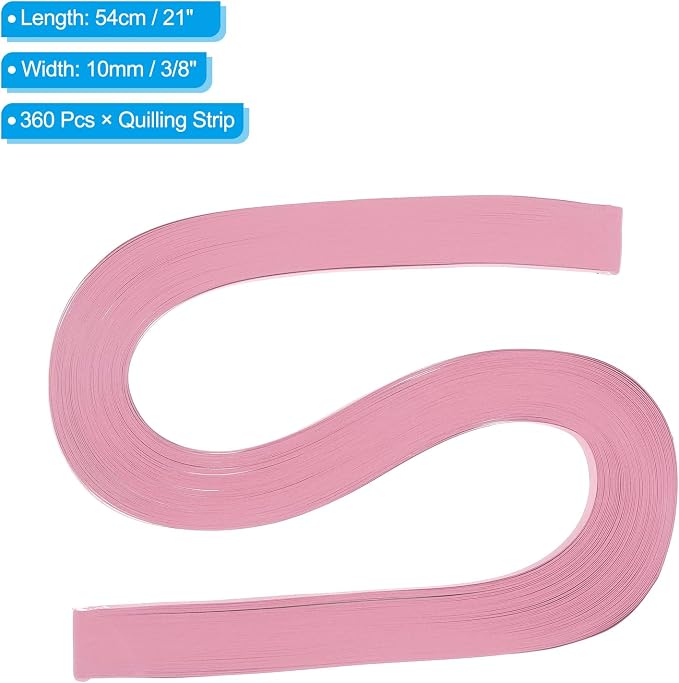 PATIKIL 360pcs Quilling Paper Strips Paper Flowers Quilling Kits 3/8" Origami - Image 2