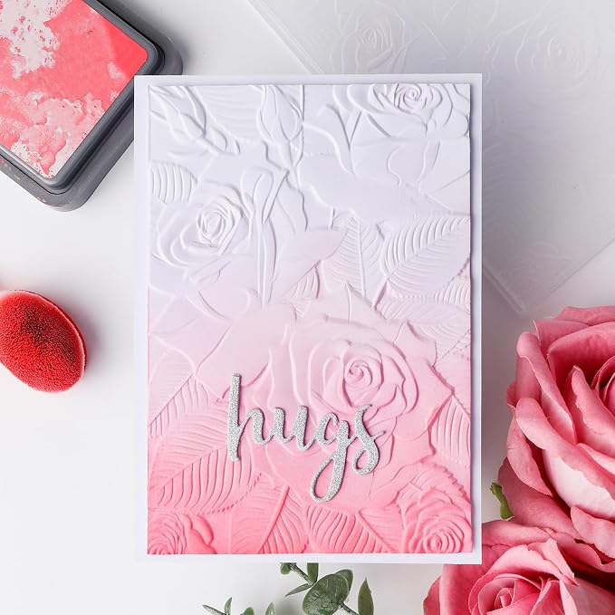BAOFALI 3D Plastic Embossing Folders Rose - Image 6