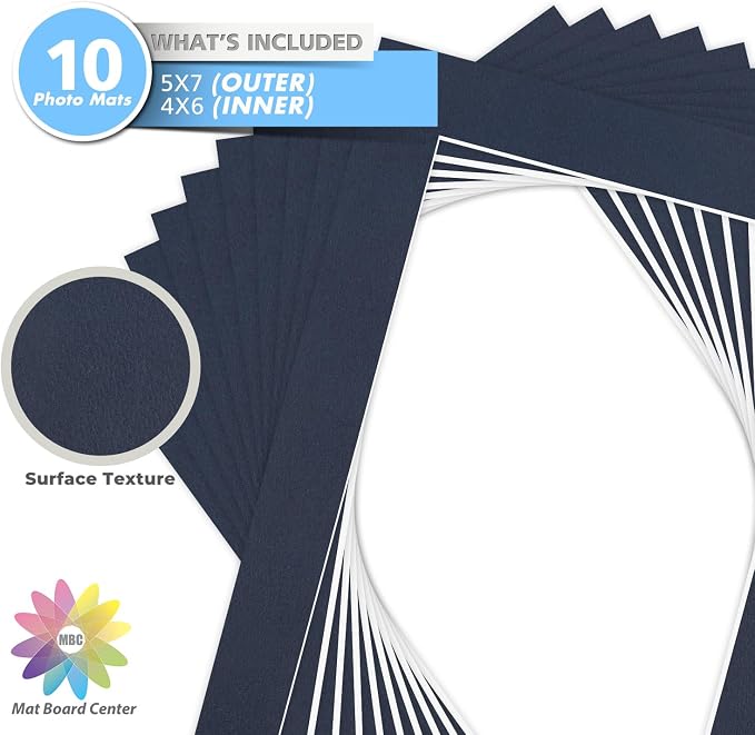 Mat Board Center, 5x7 for 4x6 Dignity Blue Color Mats - Image 3