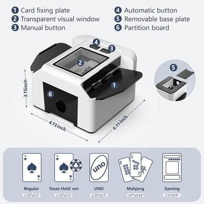 ShinePick Automatic Card Shuffler, Electric Shuffling Machine - Image 5