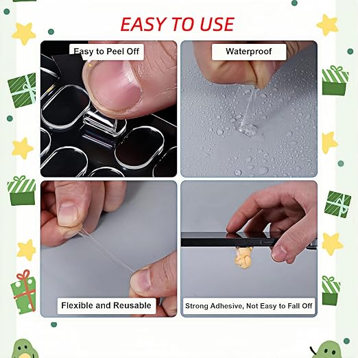 500 Pcs Clear Gel Glue Dots, Double Sided Removable Adhesive Dots, Sticky Tack - Image 6