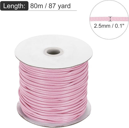 MECCANIXITY Waxed Cord 2.5mm Waxed Polyester Cord 87 Yard Wax String - Image 2