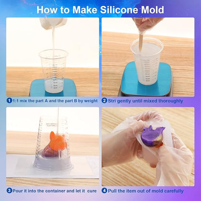 CHANGTIKEJI Silicone Mold Making Kit, 84oz 10A Elastic Liquid Silica Gel - Image 4