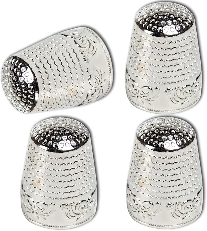 ZESION 4Pcs Sewing Thimbles, Metal Thimbles by ZESION