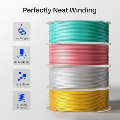 ELEGOO Silk PLA Filament 1.75mm Holly Green 1KG, 3D Printer Filament - Image 3