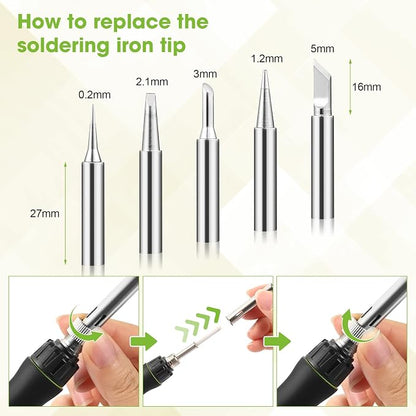 Soldering Iron Kit, 100W LED Digital Solder Gun kits - Image 3