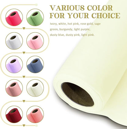 Horbaunal Ivory Chiffon Fabric by The Yard, 5 Yard Continuous Sheer Fabric 59" - Image 2