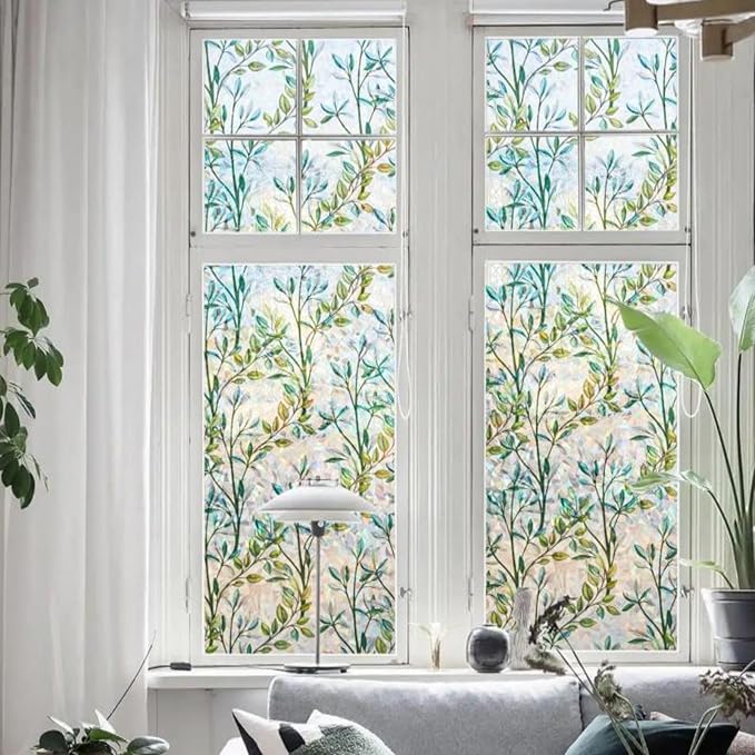 Finnez Window Privacy Film 3D Static Cling Window Film, No Glue Heat Control & - Image 2