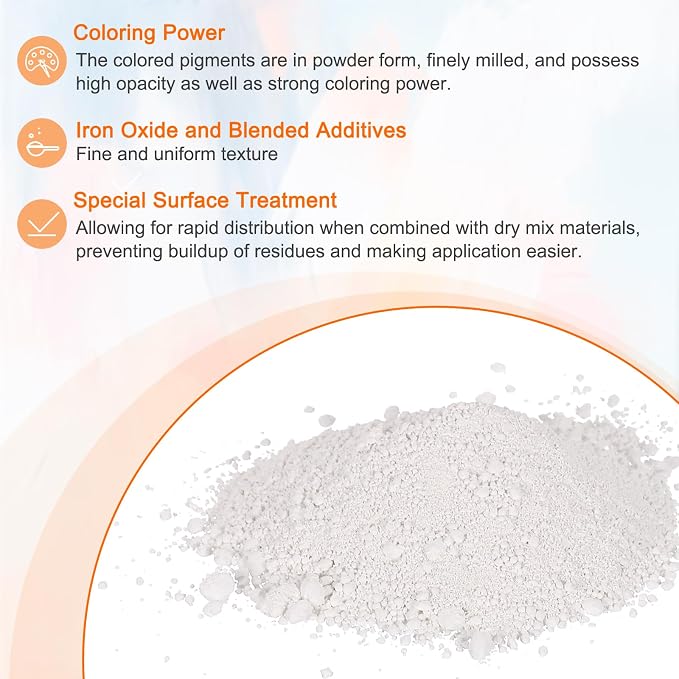 HARFINGTON Iron Oxide Powder Concrete Pigment 325 Mesh 3.5oz Iron Oxide Grout - Image 3