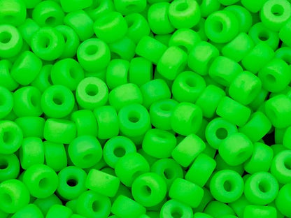 1.76 oz Mix of Big Pony Bagel Czech Glass Beads, 6mm Semi Matte Neon Mix - Image 5