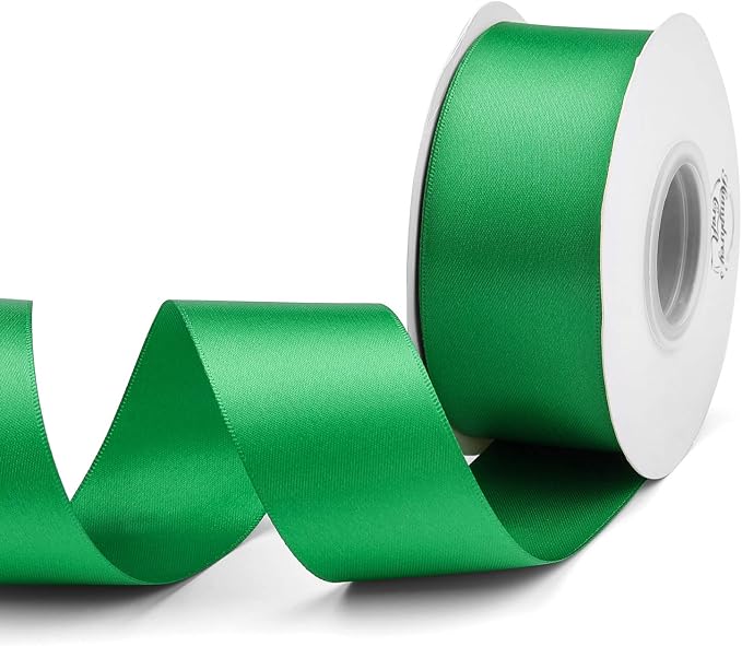 Humphrey's Craft 1-1/2 Inch Fern Green Double Faced Satin Ribbon by HumphreysCraft