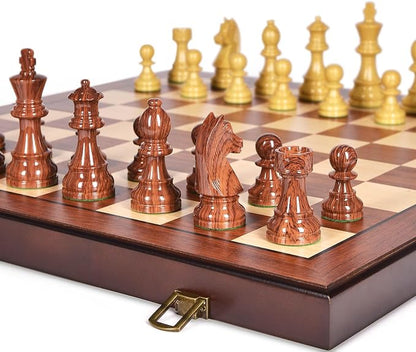 AMEROUS 20'' x 20'' Wooden Chess Set - Image 7