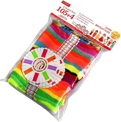 Embroidery Floss Rainbow Color 109 Skeins Per Pack Cross Stitch Threads by LE+PAON