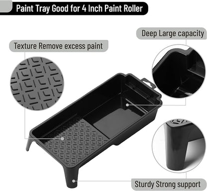 Bates- 4 Inch Paint Tray Set, 1x 4 Inch Paint Roller Tray, 20x Disposable - Image 3