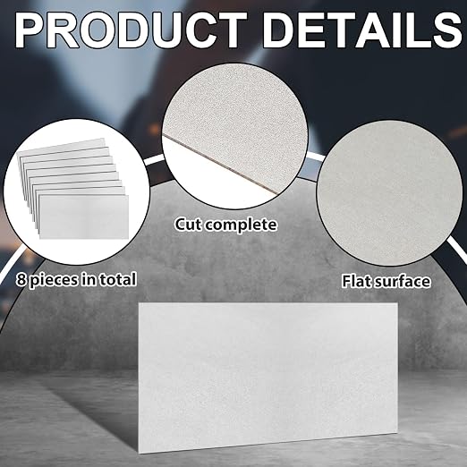 Zonon 8 Pcs 20 Gauge Steel Sheet Metal Cold Roll Steel Sheet 12" x 6" x 0.032" - Image 3