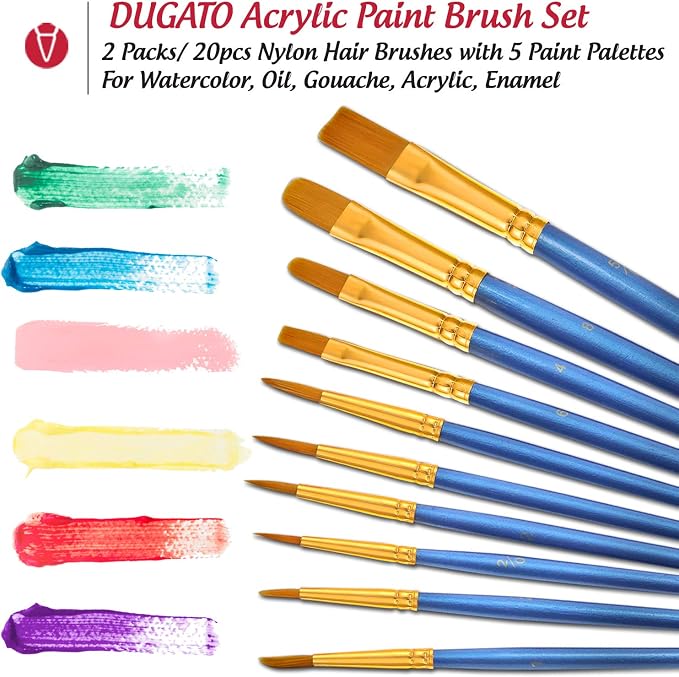 DUGATO Halloween Artist Paint Brush & Palette Set - Image 2