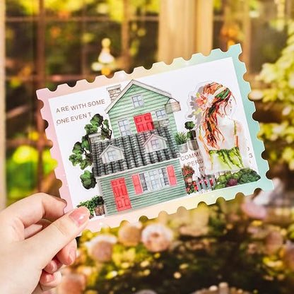 Dream Courtyard PET Tape Set, 4 Rolls of Scenic Ephemera - Image 4