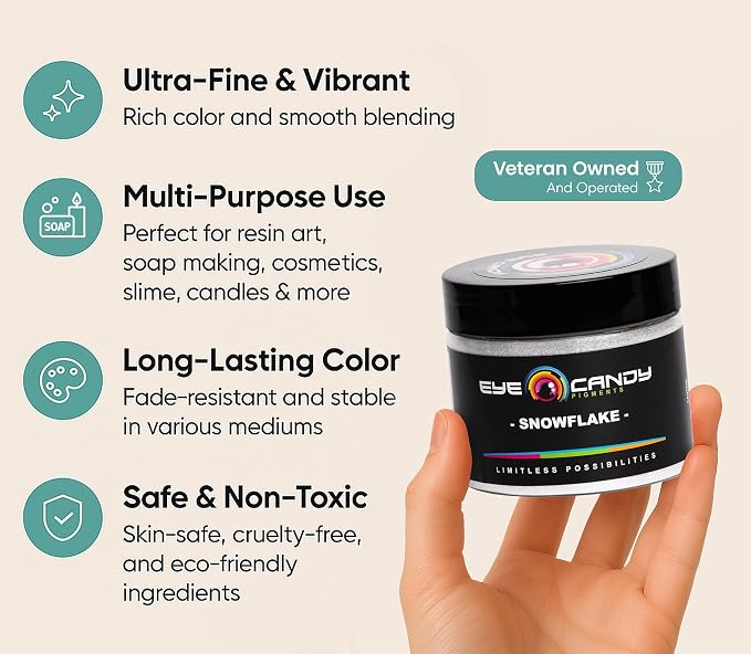 Eye Candy Pigments Premium White Mica Powder - Image 2