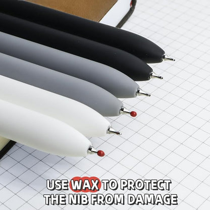 6 Pcs Gel Pens 0.5mm Quick Dry Black Ink Pens Fine Point Smooth Writing Pen - Image 7