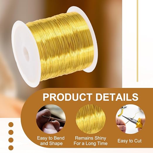 PATIKIL 26 Guage/ 0.4 mm 328 Feet Jewelry Craft Wire - Image 3