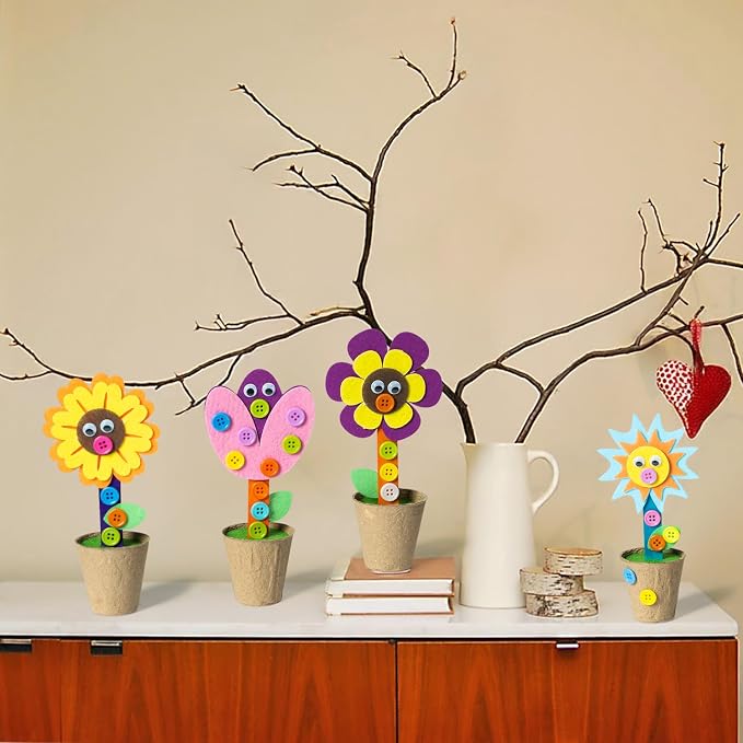 WATINC Mother's Day Spring Felt Flower Craft Kits - Image 6