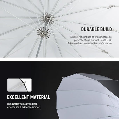 NEEWER 41"/104cm Parabolic Reflective Umbrella Photography - Image 6