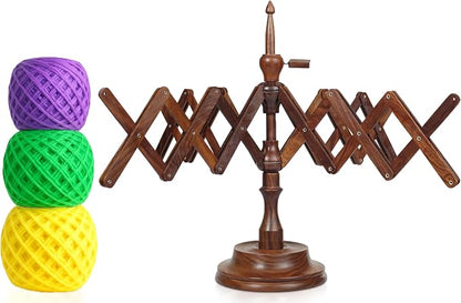 Bhartiya Handicrafts Rosewood Table Top Yarn Swift | Hand Operated Yarn Winder by Home