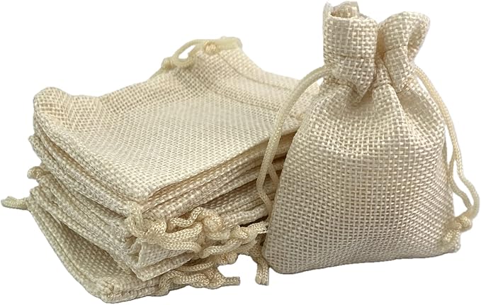 Palmhomee Pack Of 25 Burlap Gift Bags by Palmhomee