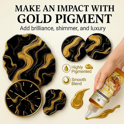Metallic 24K Gold Epoxy Resin Pigment Paste XL – Opaque Epoxy Dye & High - Image 6
