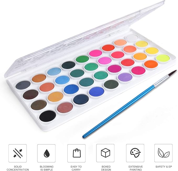 AROIC Watercolor Paint Set, 36-Color Watercolor Paint - Image 4