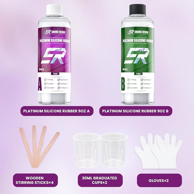 Silicone Mold Making Kit, 18oz Platinum Silicone Rubber 15A Liquid Silicon Mix - Image 7