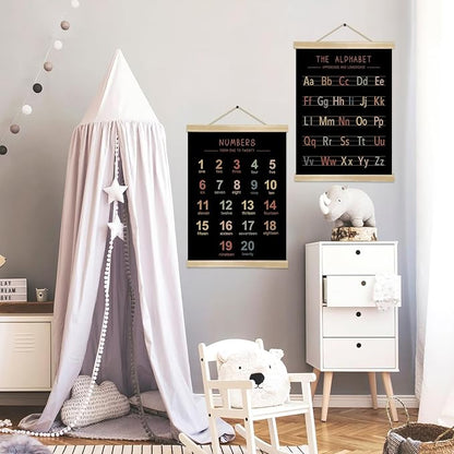 Alphabet and Numbers Wall Chart Set of 2, Kids Educational Posters, ABC and - Image 7