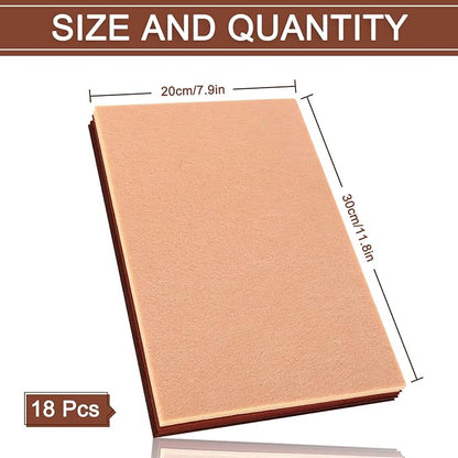 Whaline 18Pcs Felt Fabric Sheets Soft Thick Assorted Brown Craft Felt Pack - Image 2