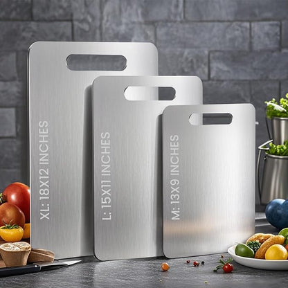 3 Pack Titanium Cutting Boards for Kitchen, 100% Pure Titanium, Cutting Edge - Image 6