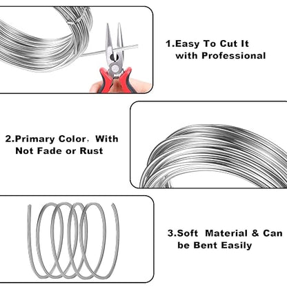 3mm Aluminum Craft Wire, 50 Feet 9 Gauge Bendable Anodized Metal Wire - Image 4