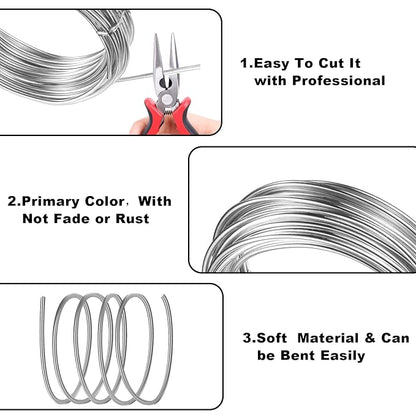 2mm Aluminum Wire, 100 Feet 12 Gauge Bendable Anodized Metal Wire - Image 4