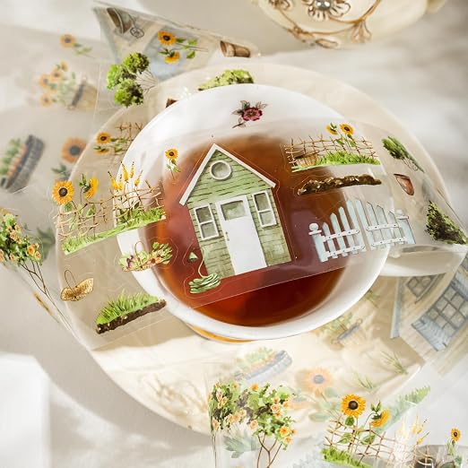 Dream Courtyard PET Tape Set, 4 Rolls of Scenic Ephemera - Image 7