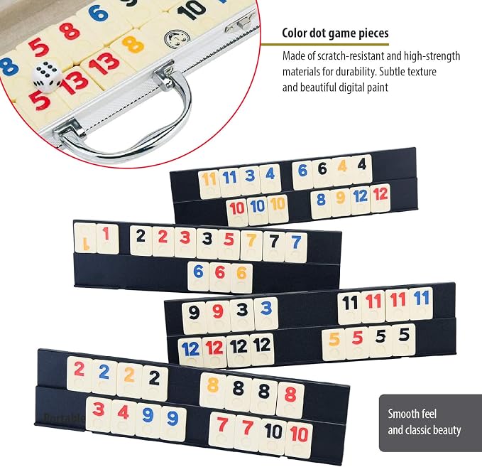 ERLLE - 106 Rummy Tiles Game Set - Image 8