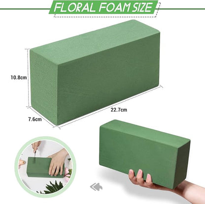 6 Pcs Floral Foam Blocks for Flower Arrangement Wet and Dry Green Floral Foam - Image 3