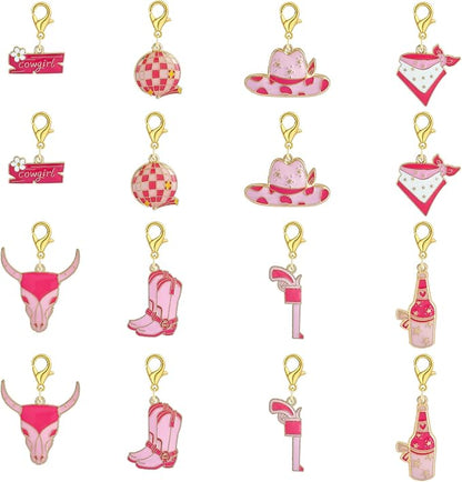 BEEFLYING 16Pcs Cowgirl Stitch Marker Charms by BEEFLYING