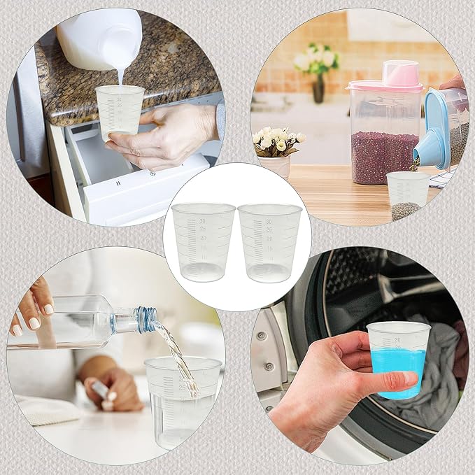 300 Pack 1oz/30ml Plastic Graduated Cups Transparent Scale Cups - Image 7