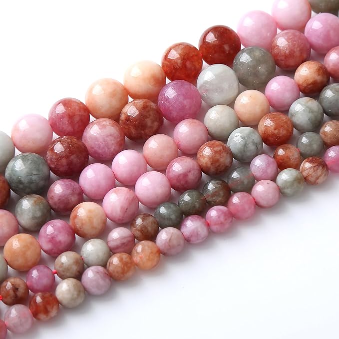 36pcs 10mm Natural Alashan Rainbow Agate Stone Beads - Image 2
