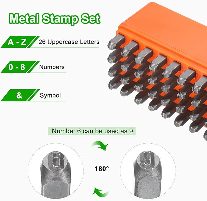 HARFINGTON 36pcs Metal Stamping Kit 5/32" Steel Uppercase Letter and Number - Image 3