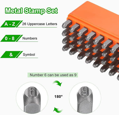 HARFINGTON 36pcs Metal Stamping Kit 5/32" Steel Uppercase Letter and Number - Image 3