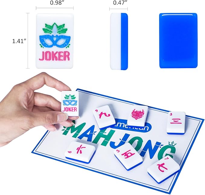 American Mahjong Tile Set with Carrying Bag and Accessories, 160 Acrylic - Image 3