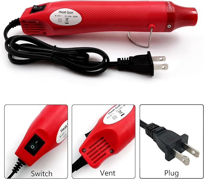 Heat Gun, Mini Hot Air Gun for DIY Crafts Portable Heat Air Gun Tool for - Image 3