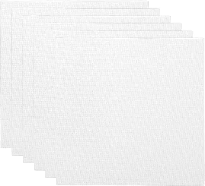 PATIKIL 8x8 Canvas Boards for Painting, 6 Pack 100% Cotton Square Triple Primed by PATIKIL