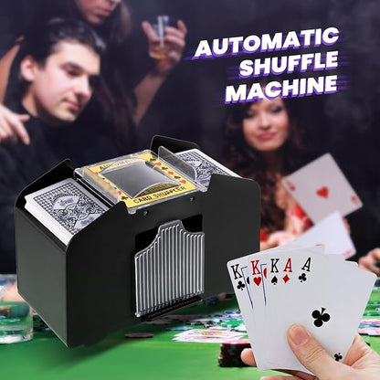 Card Shuffler 4 Deck Automatic, USB-Power & Battery-Operated Electric Shuffler - Image 8